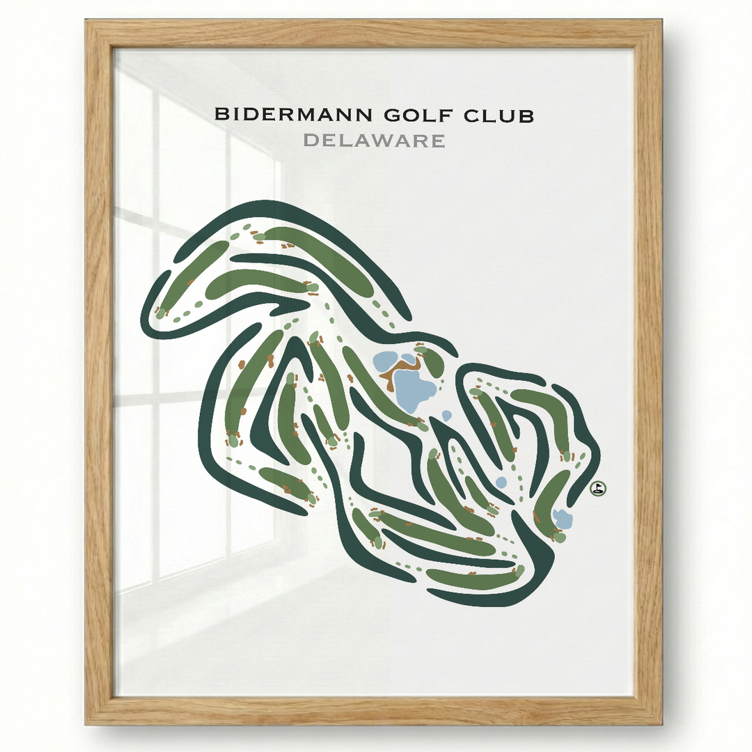 Bidermann Golf Club, Delaware - Printed Golf Courses