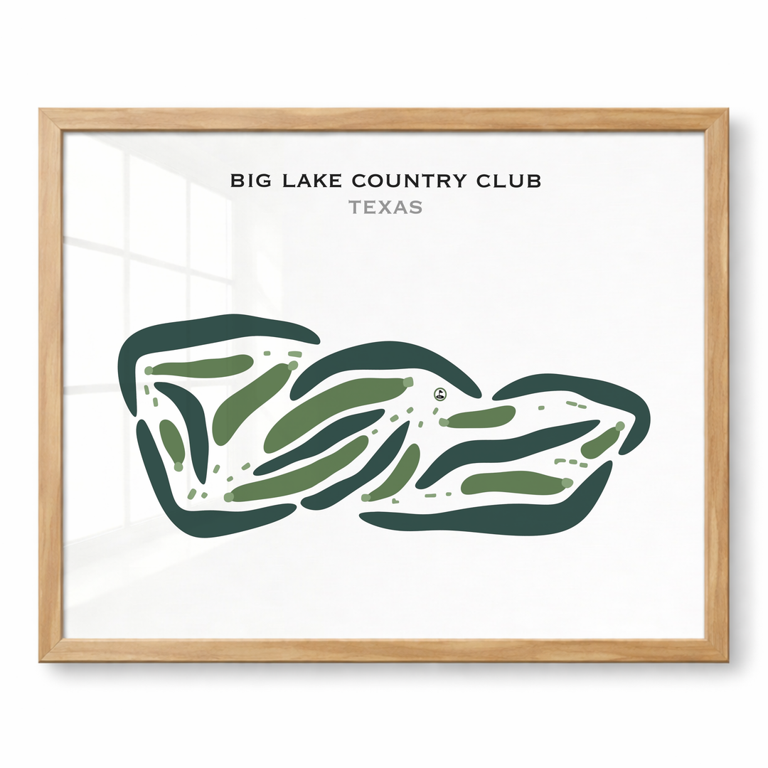 Big Lake Country Club, Texas - Printed Golf Courses