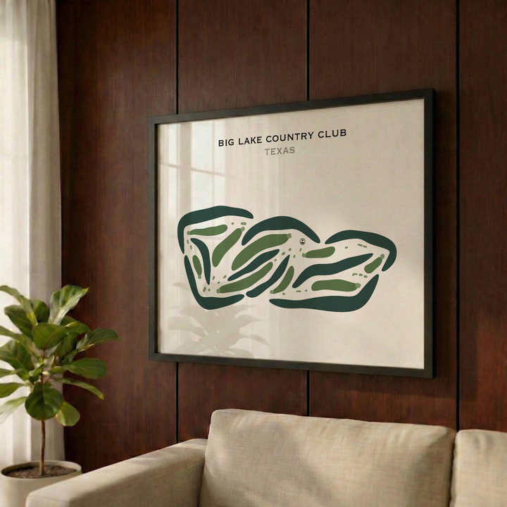 Big Lake Country Club, Texas - Printed Golf Courses