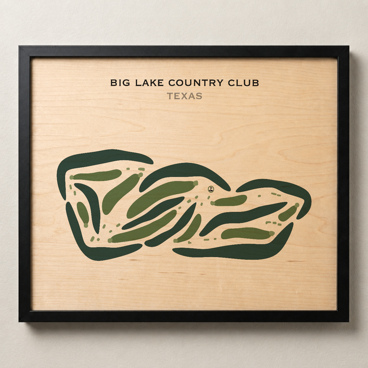Big Lake Country Club, Texas - Printed Golf Courses