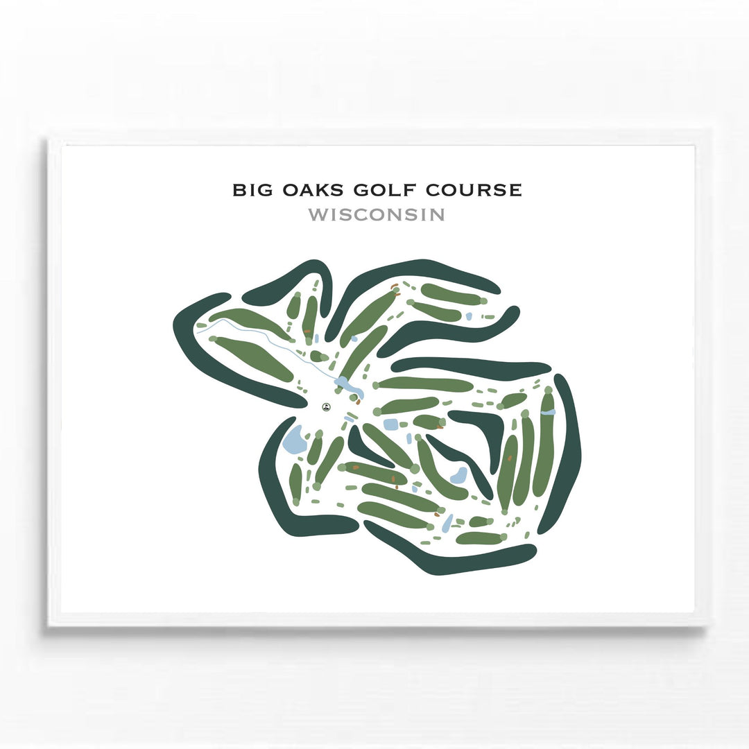 Big Oaks Golf Course, Wisconsin - Printed Golf Courses