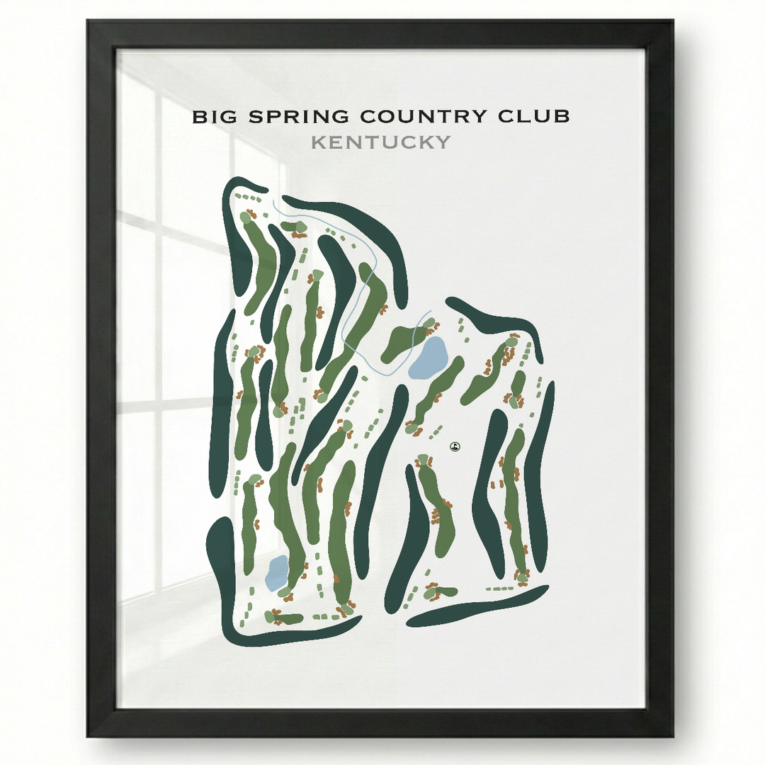 Big Spring Country Club, Kentucky - Printed Golf Course