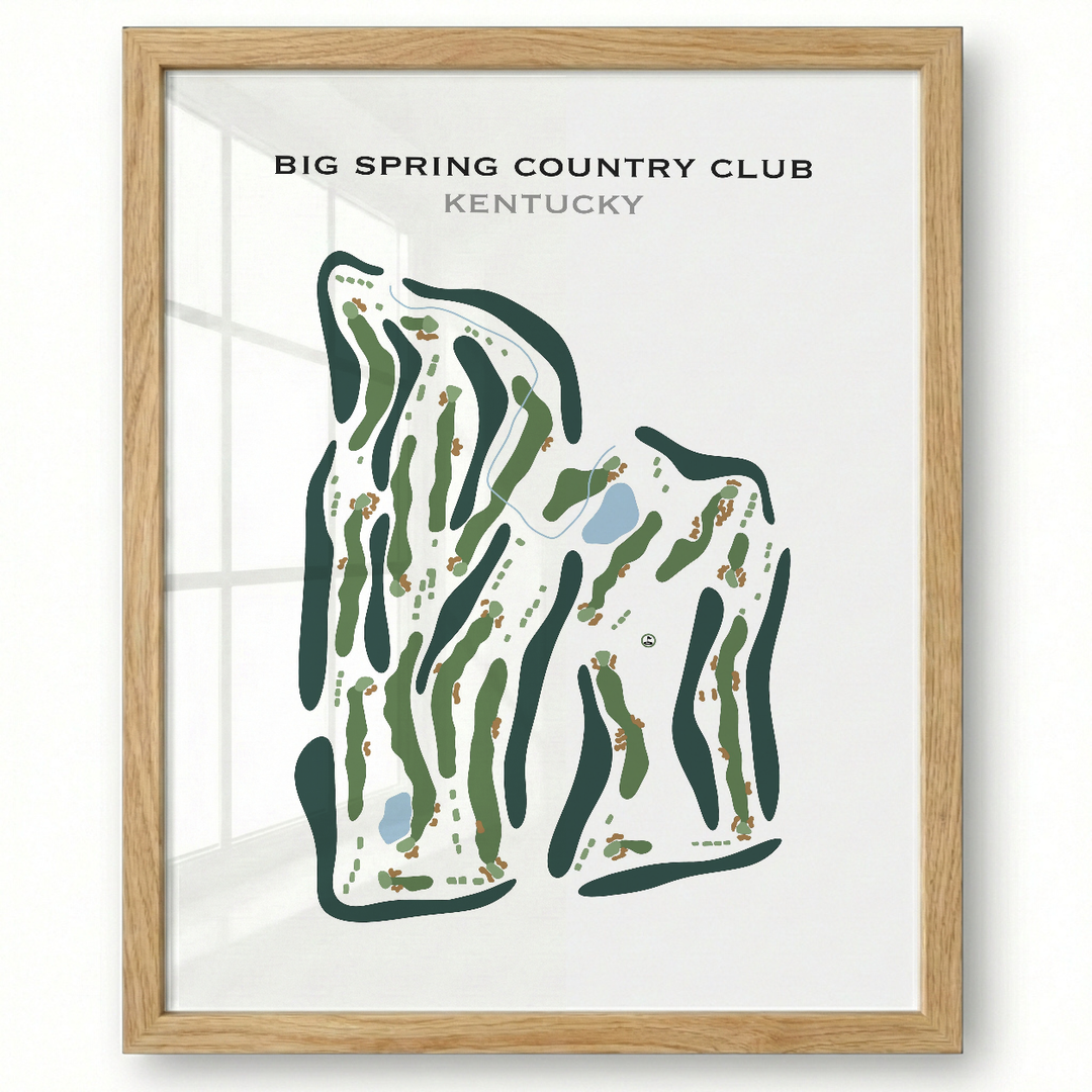 Big Spring Country Club, Kentucky - Printed Golf Course