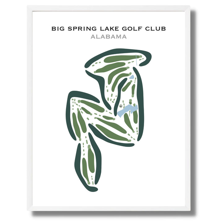 Big Spring Lake Golf Club, Alabama - Printed Golf Course