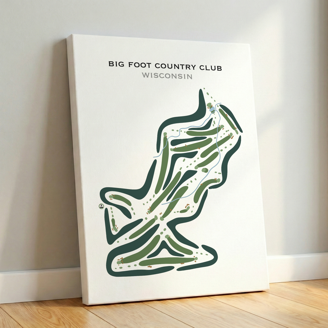 Big Foot Country Club, Wisconsin - Printed Golf Courses