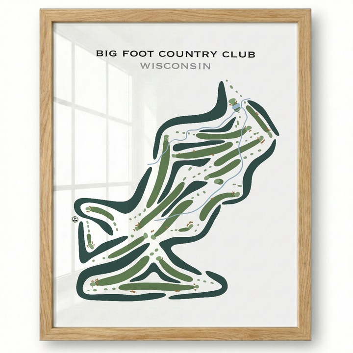 Big Foot Country Club, Wisconsin - Printed Golf Courses