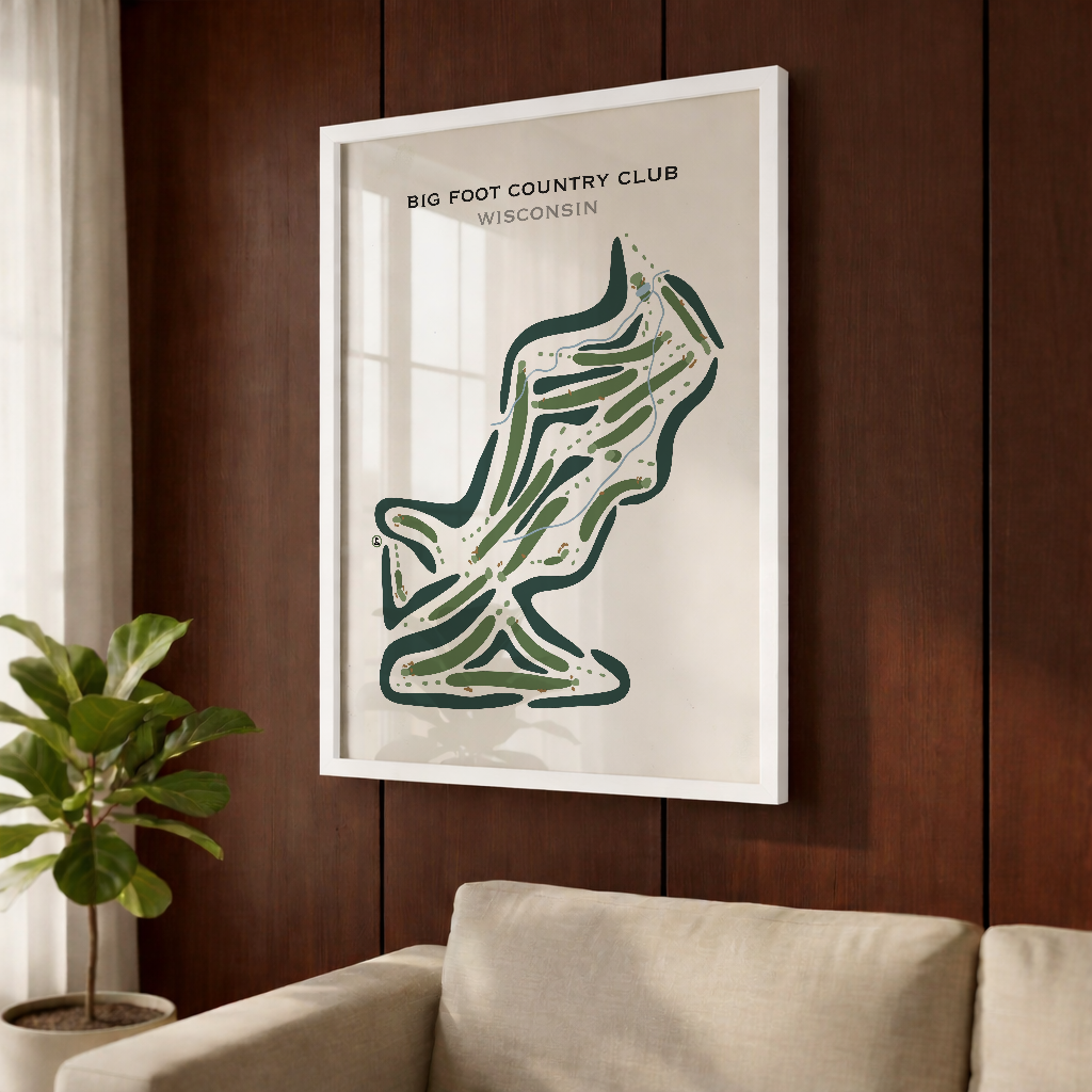 Big Foot Country Club, Wisconsin - Printed Golf Courses