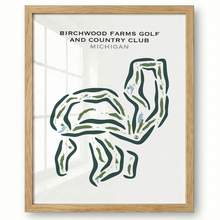 Birchwood Farms Golf & Country Club, Michigan - Printed Golf Courses
