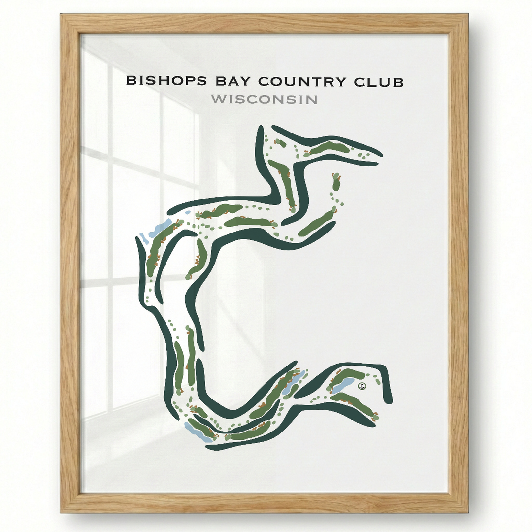Bishops Bay Country Club, Wisconsin - Printed Golf Courses