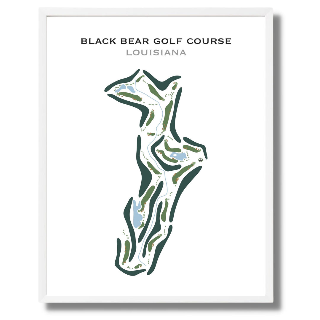 Black Bear Golf Course, Louisiana - Printed Golf Course