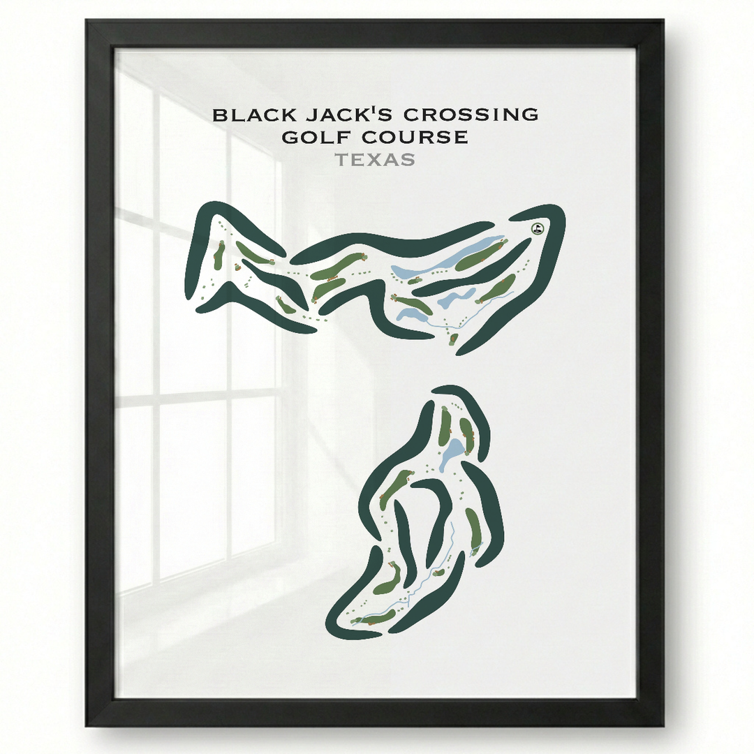 Black Jack's Crossing Golf Course, Texas - Printed Golf Courses
