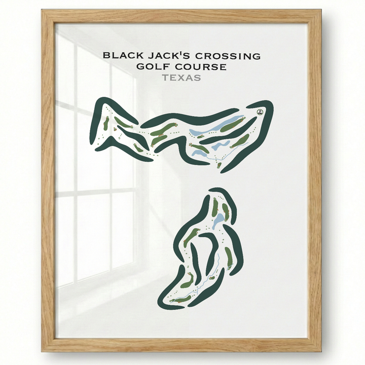 Black Jack's Crossing Golf Course, Texas - Printed Golf Courses
