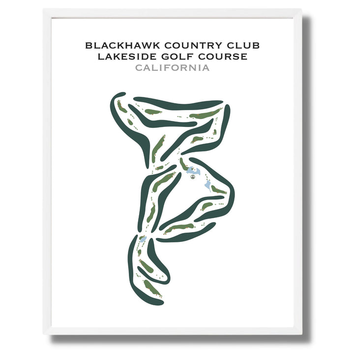 Blackhawk Country Club - Lakeside Golf Course, California - Printed Golf Courses