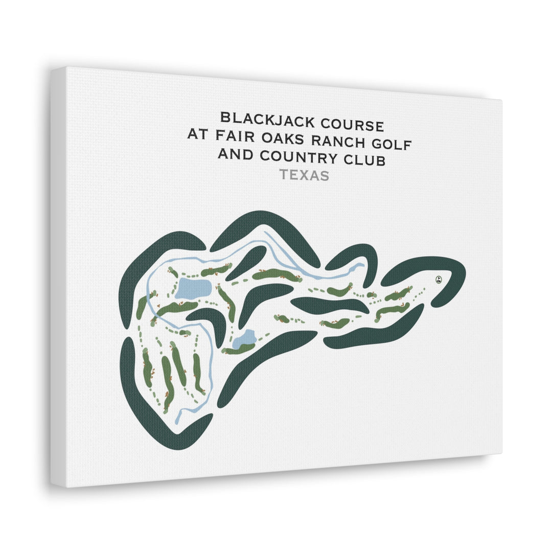 Blackjack Course at Fair Oaks Ranch Golf and Country Club, Texas - Printed Golf Courses