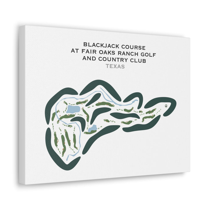 Blackjack Course at Fair Oaks Ranch Golf and Country Club, Texas - Printed Golf Courses