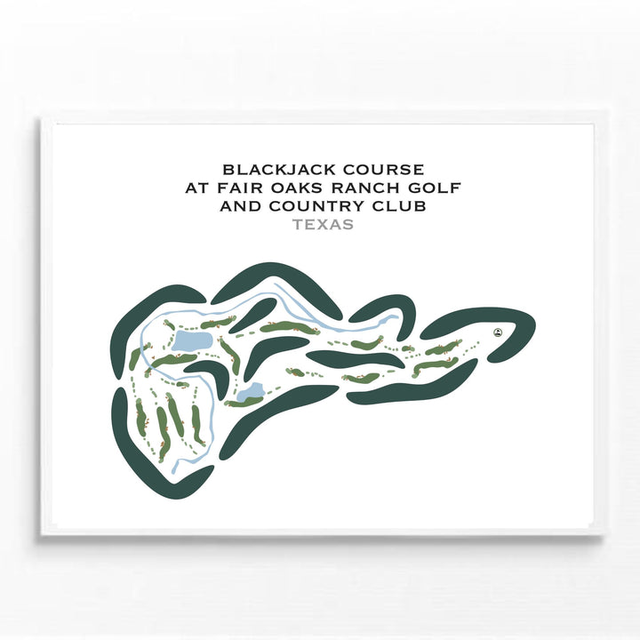 Blackjack Course at Fair Oaks Ranch Golf and Country Club, Texas - Printed Golf Courses