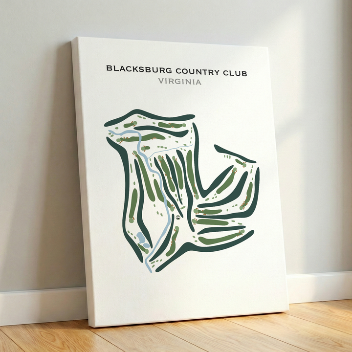 Blacksburg Country Club, Virginia - Printed Golf Courses
