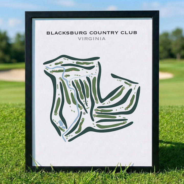 Blacksburg Country Club, Virginia - Printed Golf Courses
