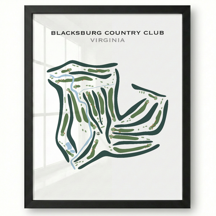 Blacksburg Country Club, Virginia - Printed Golf Courses