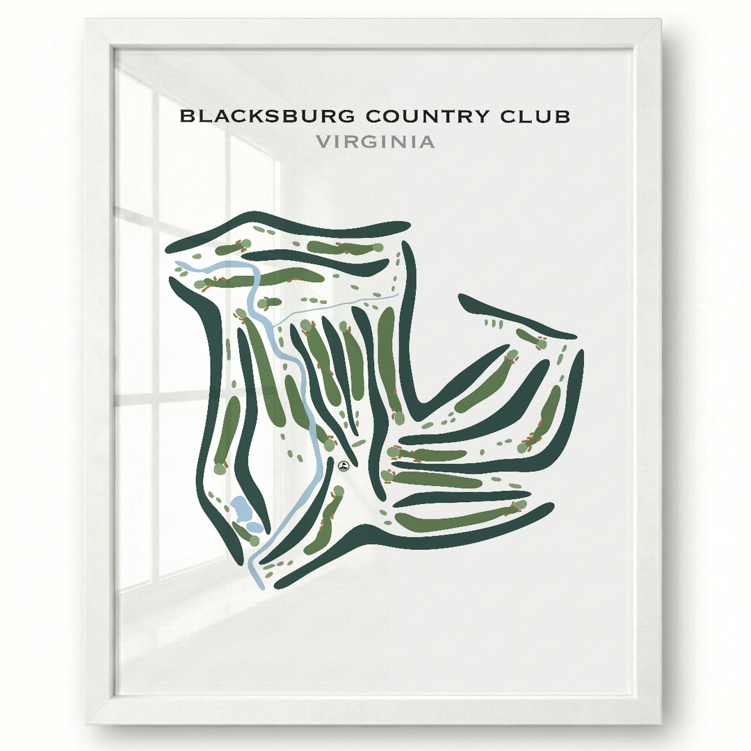 Blacksburg Country Club, Virginia - Printed Golf Courses