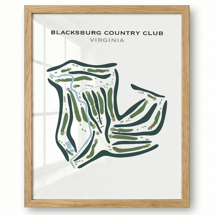 Blacksburg Country Club, Virginia - Printed Golf Courses