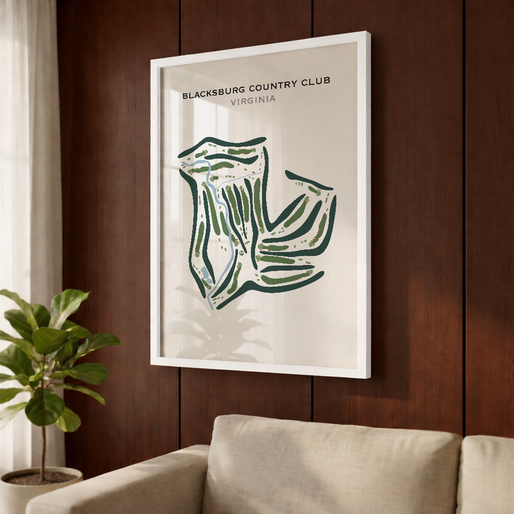 Blacksburg Country Club, Virginia - Printed Golf Courses