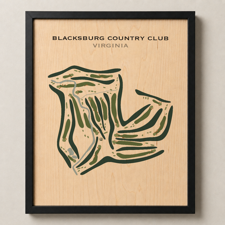 Blacksburg Country Club, Virginia - Printed Golf Courses