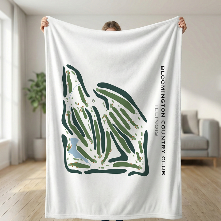 Bloomington Country Club, Illinois - Printed Golf Course