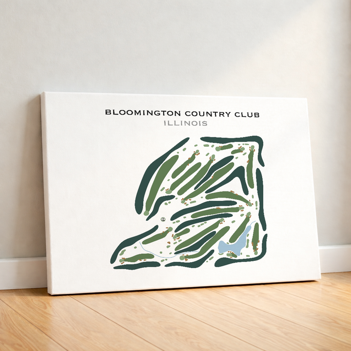 Bloomington Country Club, Illinois - Printed Golf Course