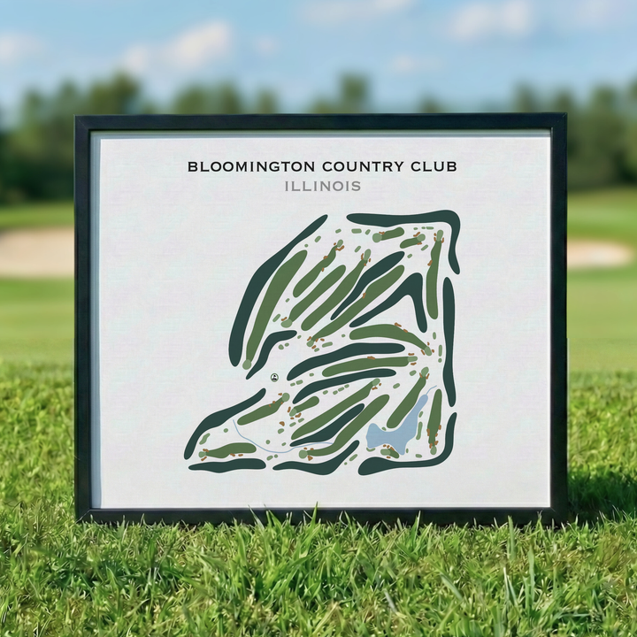 Bloomington Country Club, Illinois - Printed Golf Course