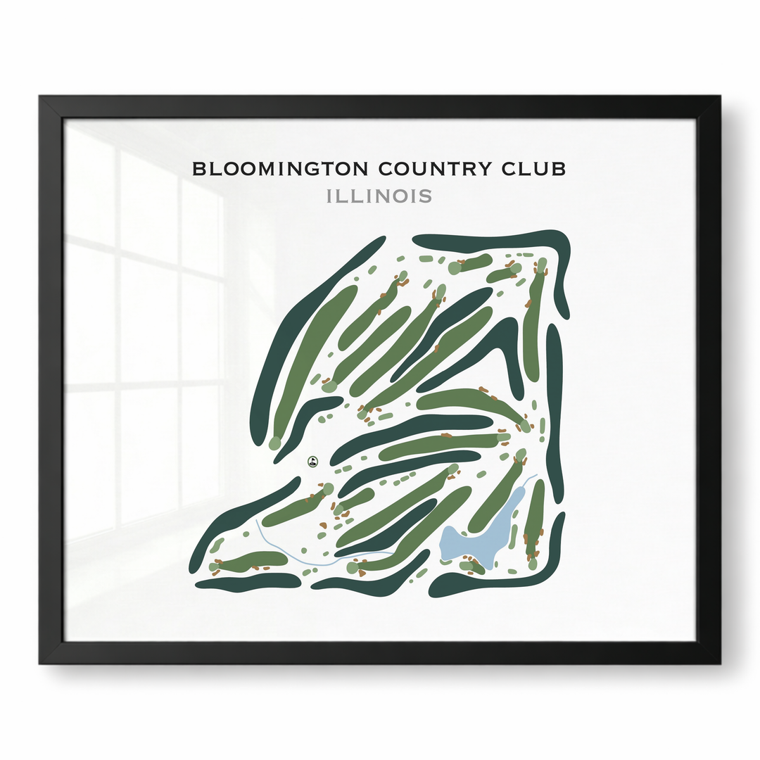 Bloomington Country Club, Illinois - Printed Golf Course
