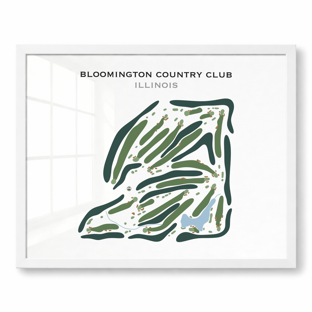 Bloomington Country Club, Illinois - Printed Golf Course