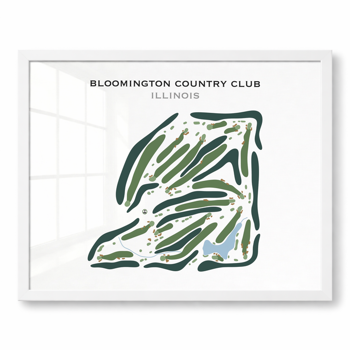 Bloomington Country Club, Illinois - Printed Golf Course