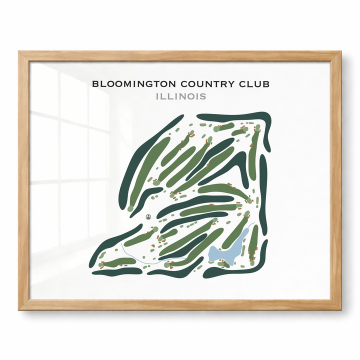 Bloomington Country Club, Illinois - Printed Golf Course