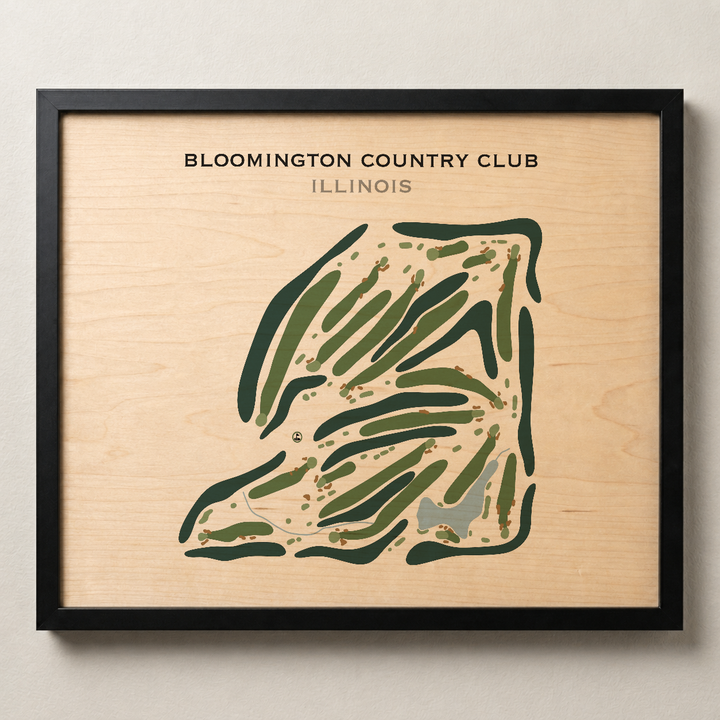 Bloomington Country Club, Illinois - Printed Golf Course
