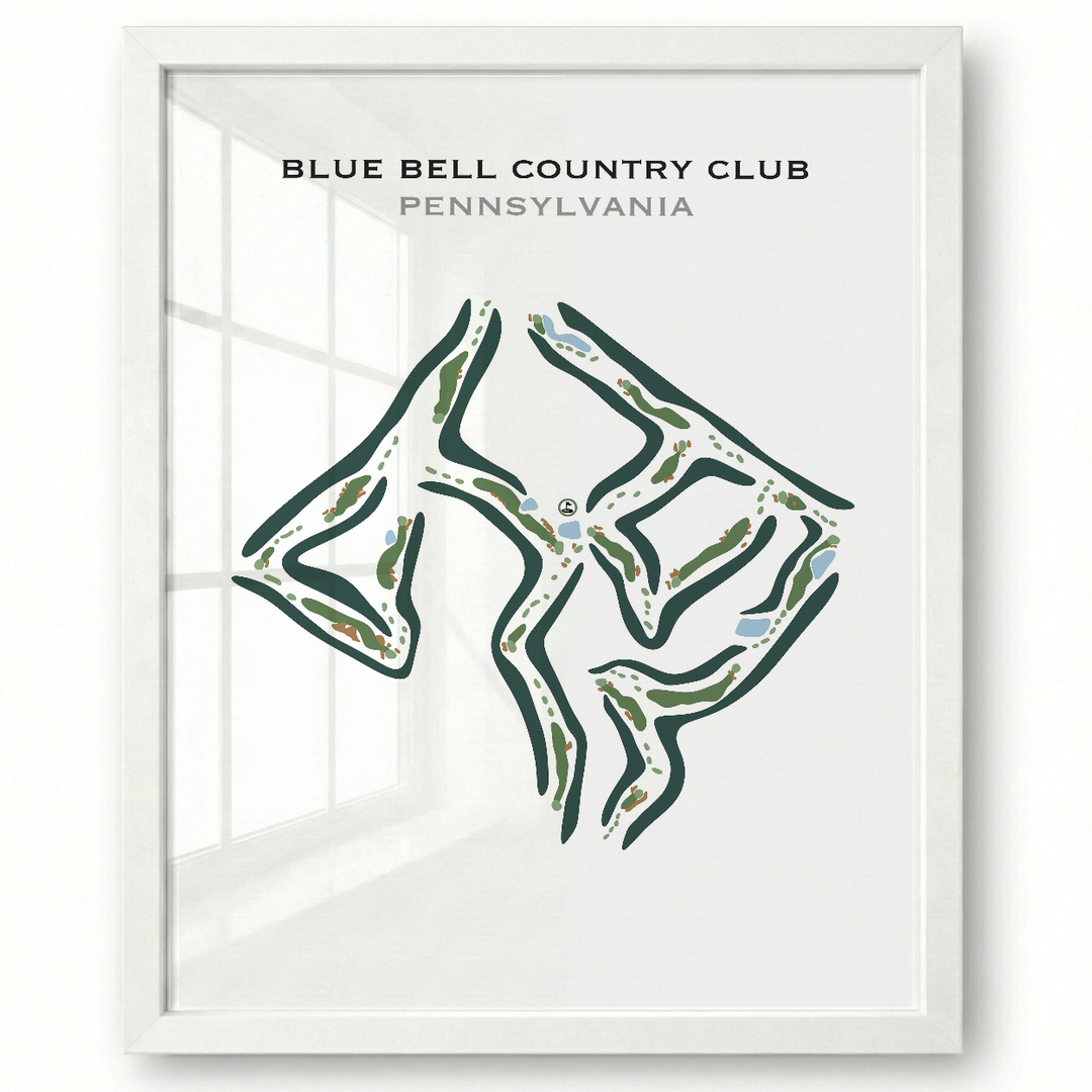 Blue Bell Country Club, Pennsylvania - Printed Golf Courses