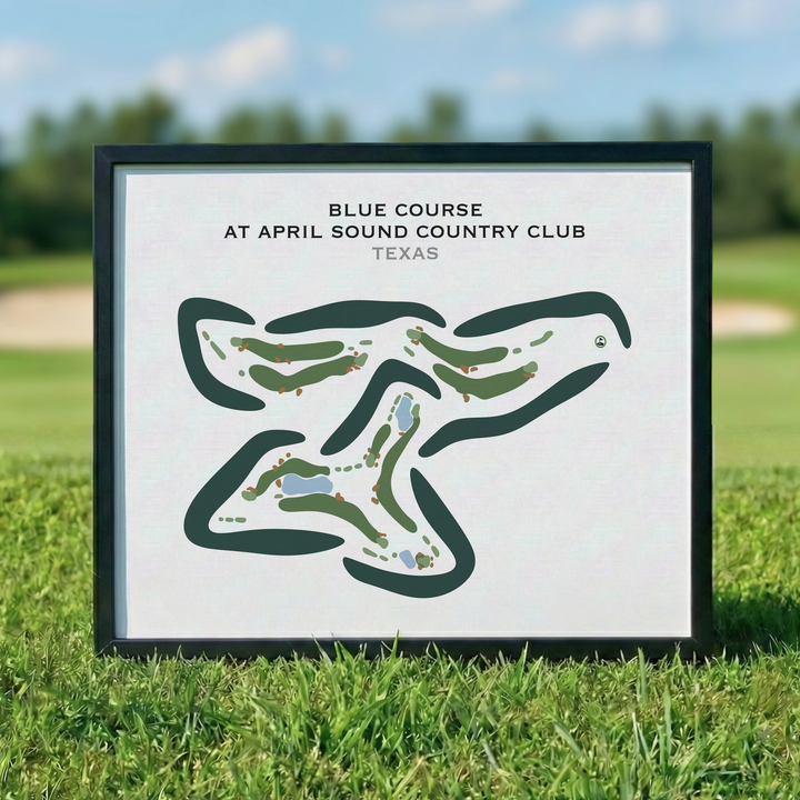 Blue Course at April Sound Country Club, Texas - Printed Golf Courses