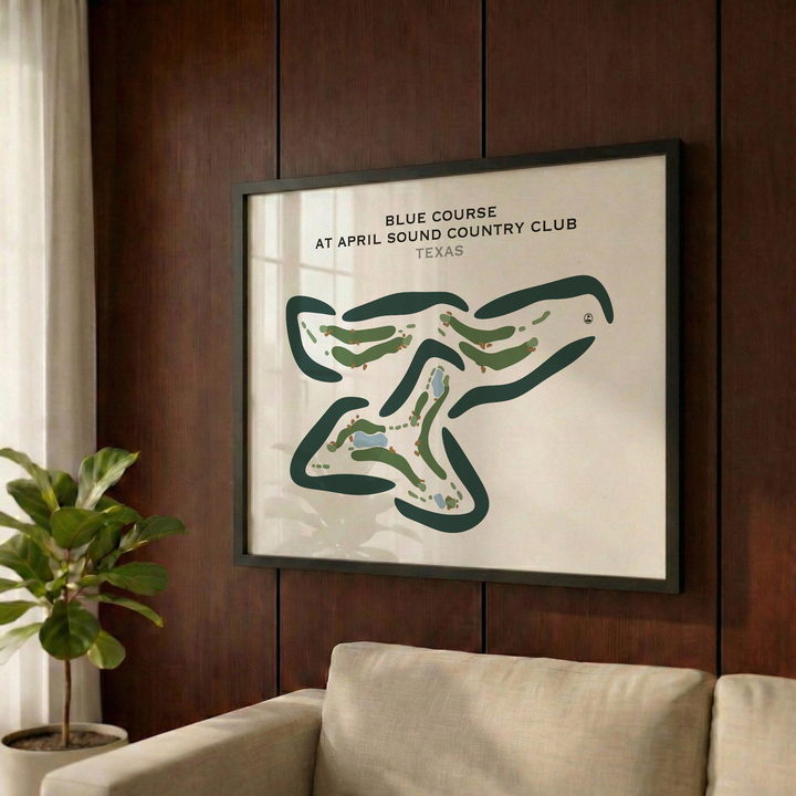 Blue Course at April Sound Country Club, Texas - Printed Golf Courses