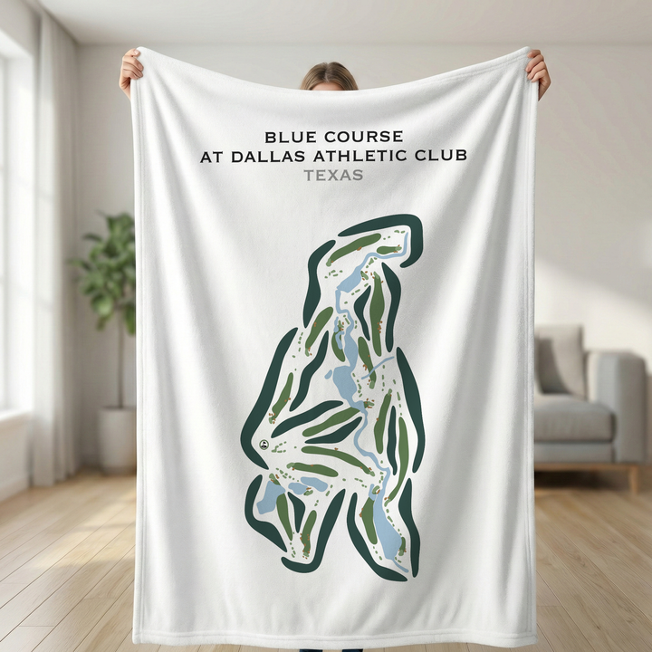 Blue Course at Dallas Athletic Club, Texas - Printed Golf Courses