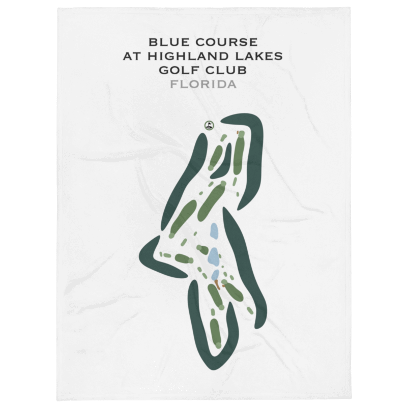 Blue Course at Highland Lakes Golf Club, Florida - Printed Golf Courses