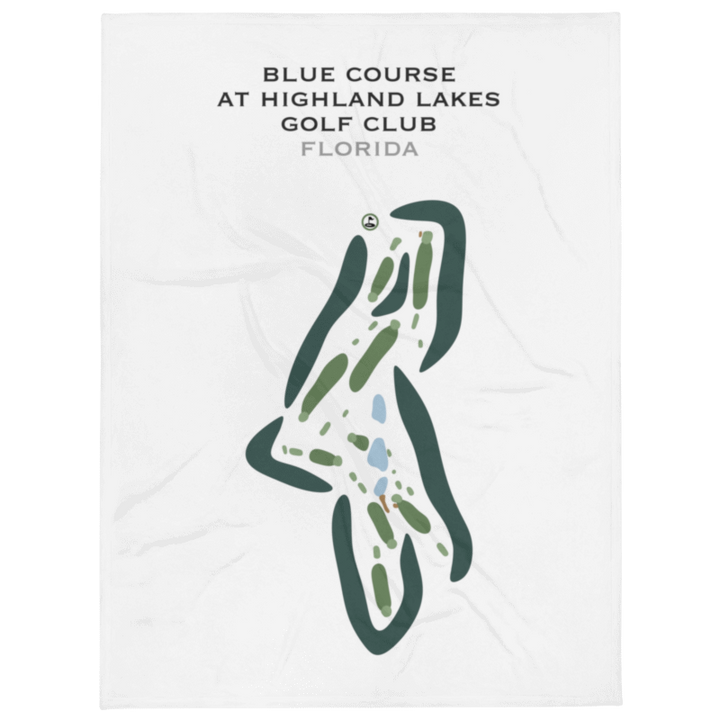 Blue Course at Highland Lakes Golf Club, Florida - Printed Golf Courses