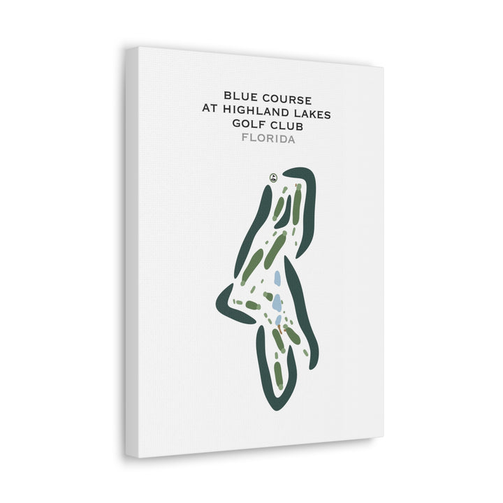 Blue Course at Highland Lakes Golf Club, Florida - Printed Golf Courses