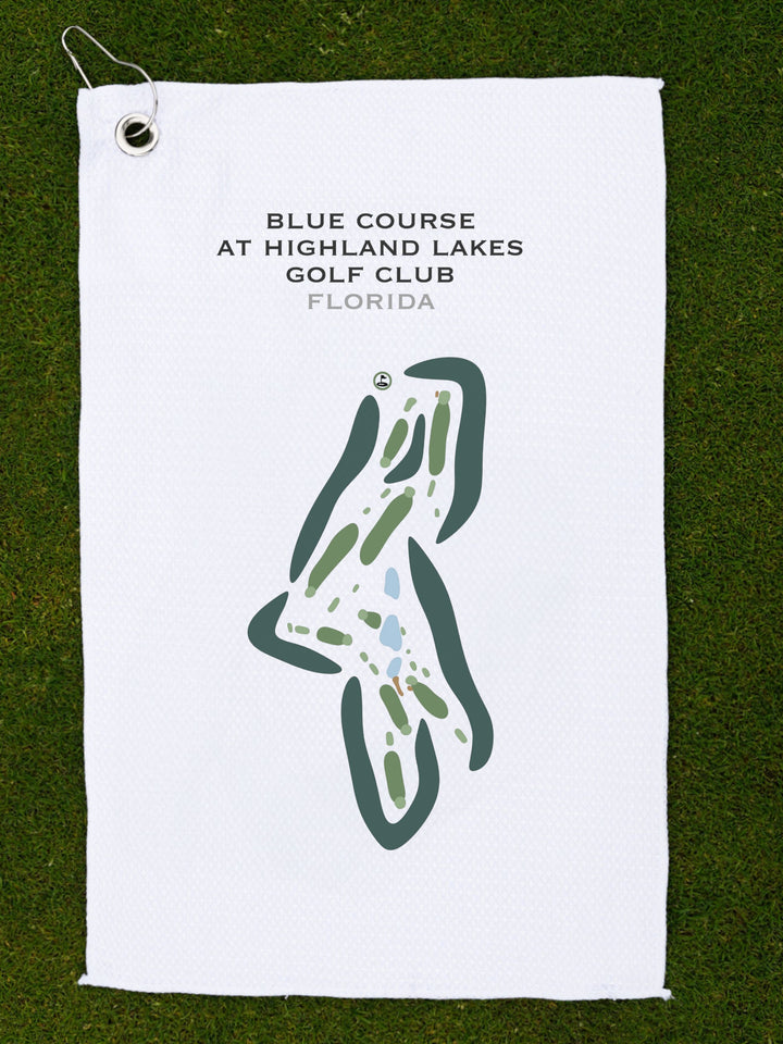 Blue Course at Highland Lakes Golf Club, Florida - Printed Golf Courses