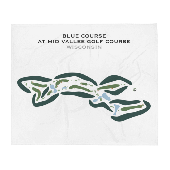 Blue Course at Mid Vallee Golf Course, Wisconsin - Printed Golf Courses