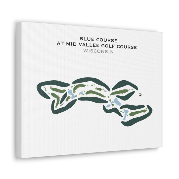 Blue Course at Mid Vallee Golf Course, Wisconsin - Printed Golf Courses
