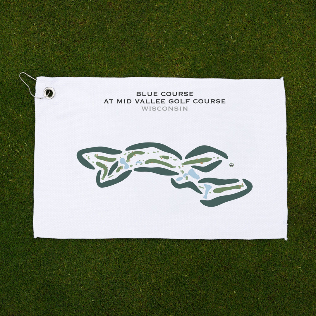 Blue Course at Mid Vallee Golf Course, Wisconsin - Printed Golf Courses