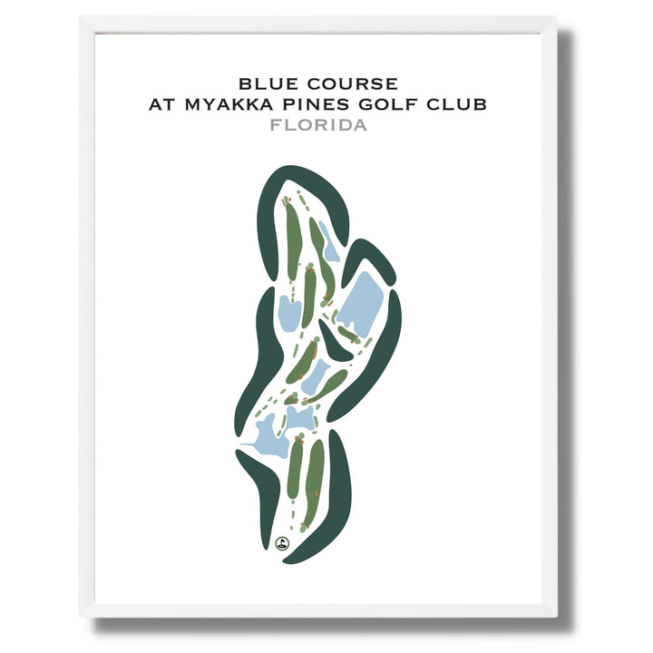 Blue Course at Myakka Pines Golf Club, Florida - Printed Golf Courses
