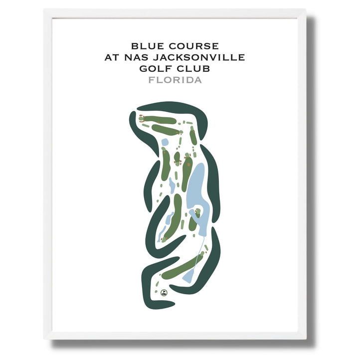 Blue Course at NAS Jacksonville Golf Club, Florida - Printed Golf Courses