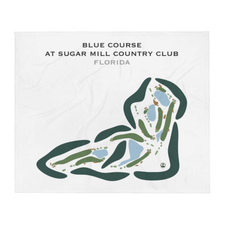Blue Course at Sugar Mill Country Club, Florida - Printed Golf Courses
