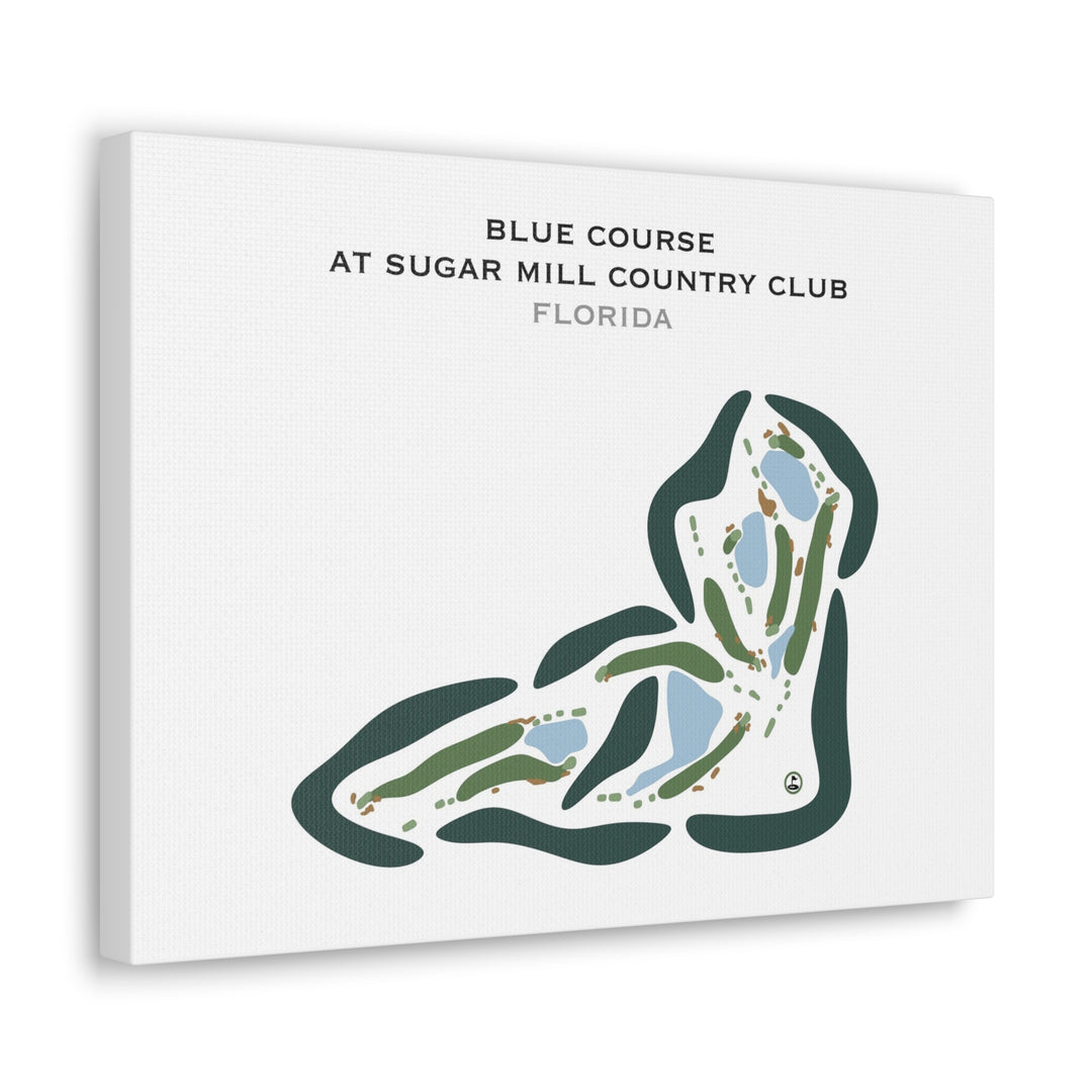 Blue Course at Sugar Mill Country Club, Florida - Printed Golf Courses